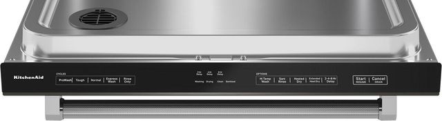 KitchenAid® 24" PrintShield™ Black Stainless Steel Top Control Built In Dishwasher 7