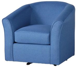 Hughes Furniture 89 Jitterbug Denim Swivel Chair