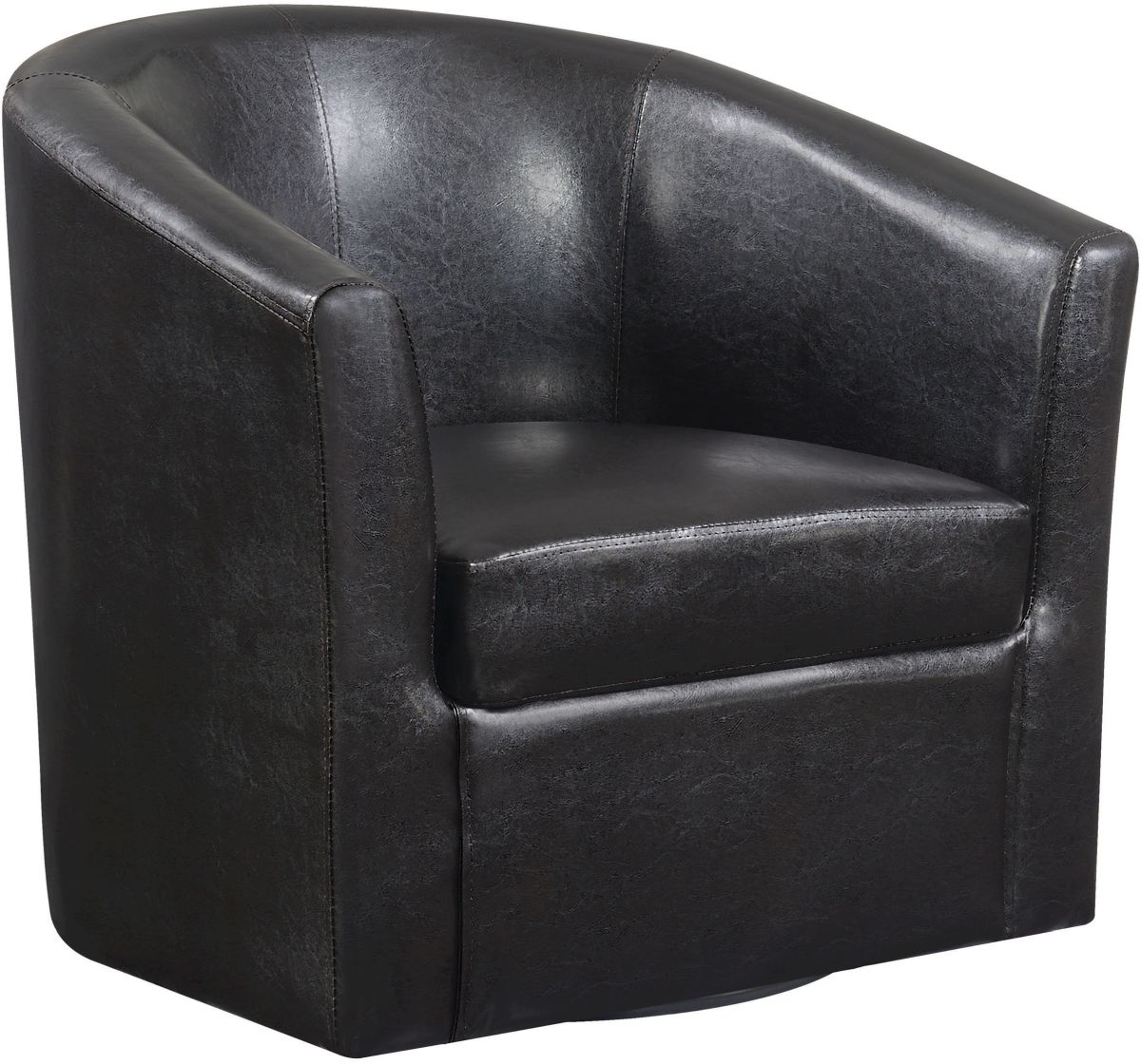 Coaster® Dark Brown Upholstery Sloped Arm Accent Swivel Chair