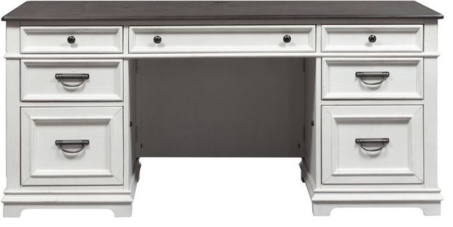 Liberty Allyson Park Wirebrushed White Credenza-1