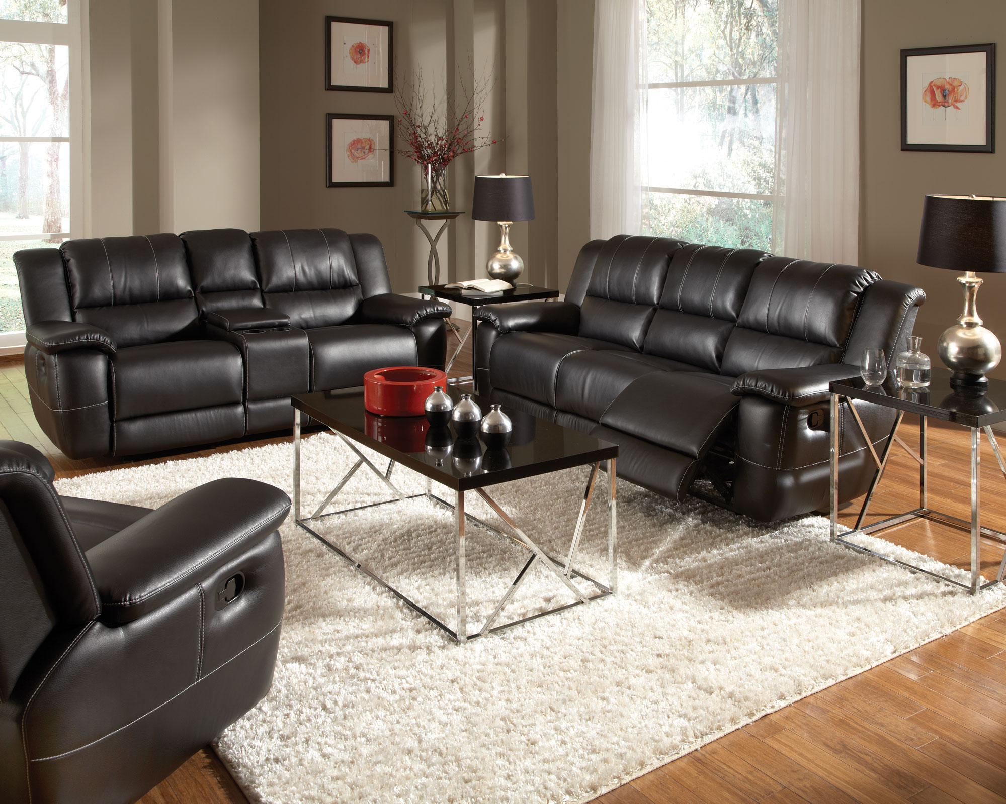 Coaster® Lee 3 Piece Reclining Living Room Set