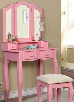 Furniture of America® Janelle Pink Vanity