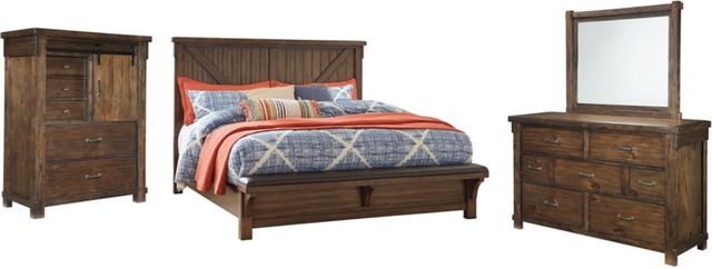 Signature Design by Ashley® Lakeleigh 4-Piece Brown Queen Panel Bed Set-0