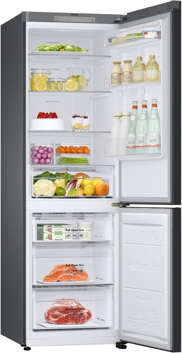 Samsung 12.0 Cu. Ft. Bespoke Grey Glass Bottom Freezer Refrigerator with Customizable Colors and Flexible Design 12