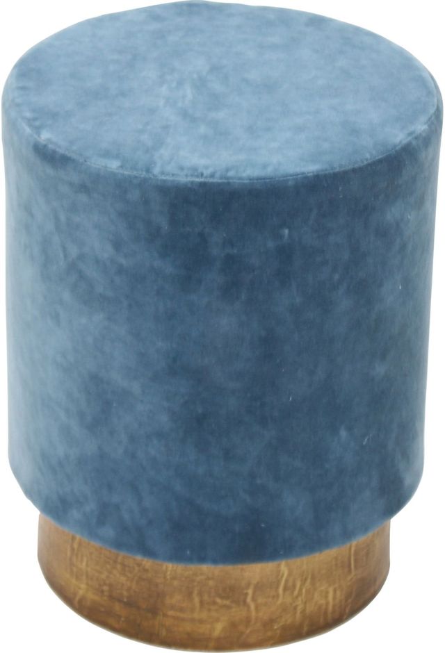 Tabouret Berkley en tissu bleu Renwil® 0