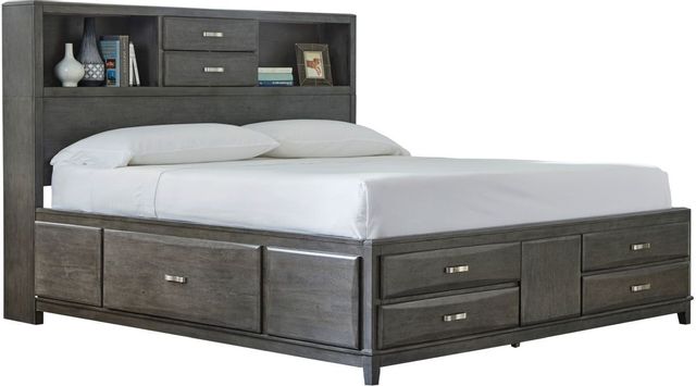 Signature Design by Ashley® Caitbrook 3-Piece Weathered Gray Queen Panel Storage Bed Set-1