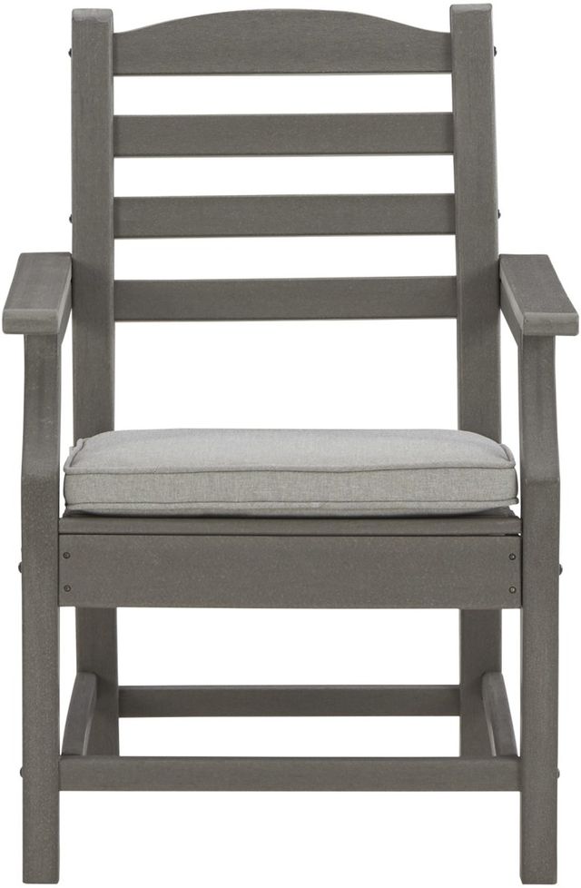 Signature Design by Ashley® Visola 2 Piece Gray Outdoor Arm Chair Set-0