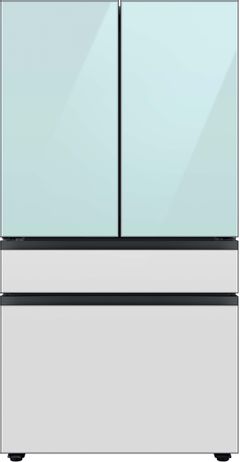 Samsung Bespoke 36 In. 28.8 Cu. Ft. Morning Blue-White Glass French Door Refrigerator