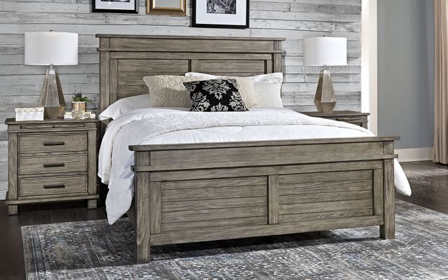 A-America® Glacier Point Light Gray California King Panel Bed