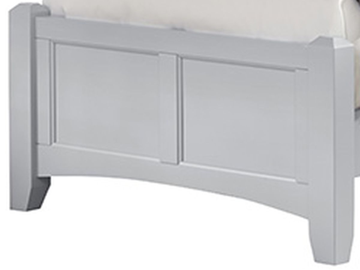 Vaughan-Bassett Bonanza Gray Twin Mansion Bed | Van's Home Center