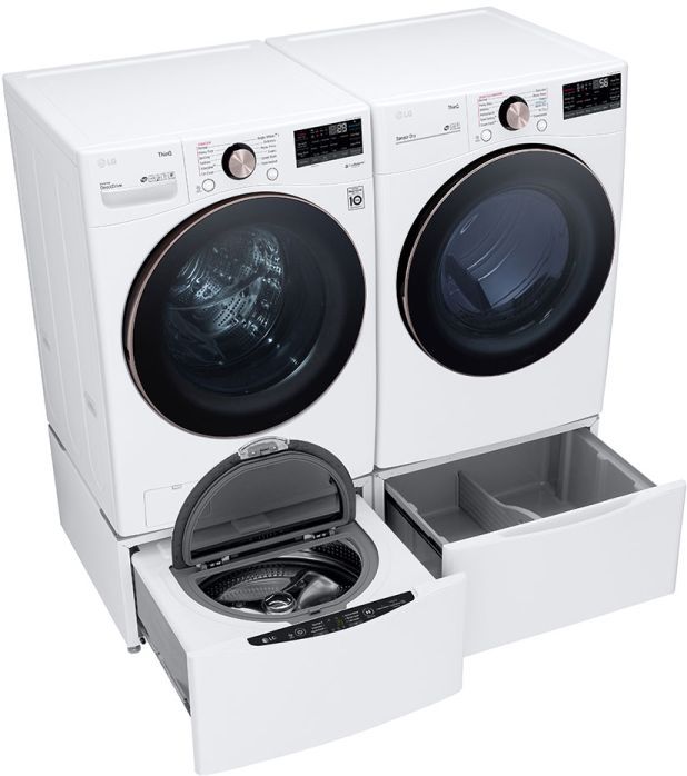 LG White Front Load Laundry Pair 32