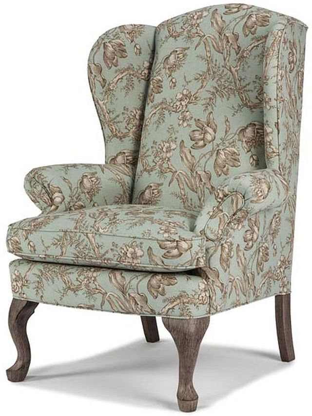 Best® Home Furnishings Sylvia Riverloom Queen Anne Wing Chair-1