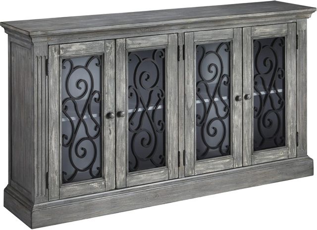 Signature Design by Ashley® Mirimyn Antique Gray Door Accent Cabinet-0