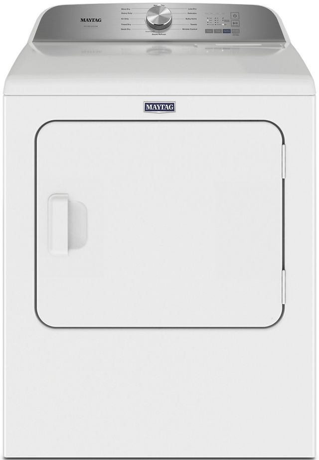 Maytag® Pet Pro System 7.0 Cu. Ft. White Front Load Electric Dryer -0