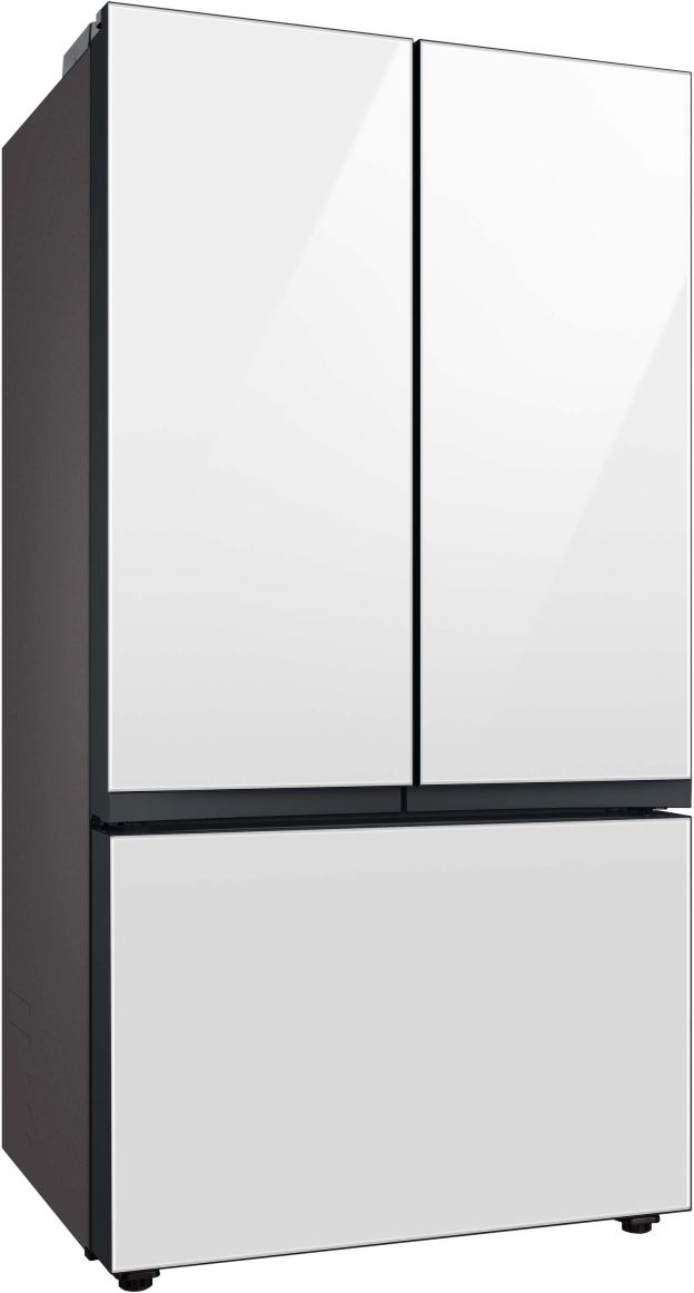 Samsung Bespoke 24 Cu. Ft. White Glass Counter Depth French Door Refrigerator  with AutoFill Water Pitcher 1