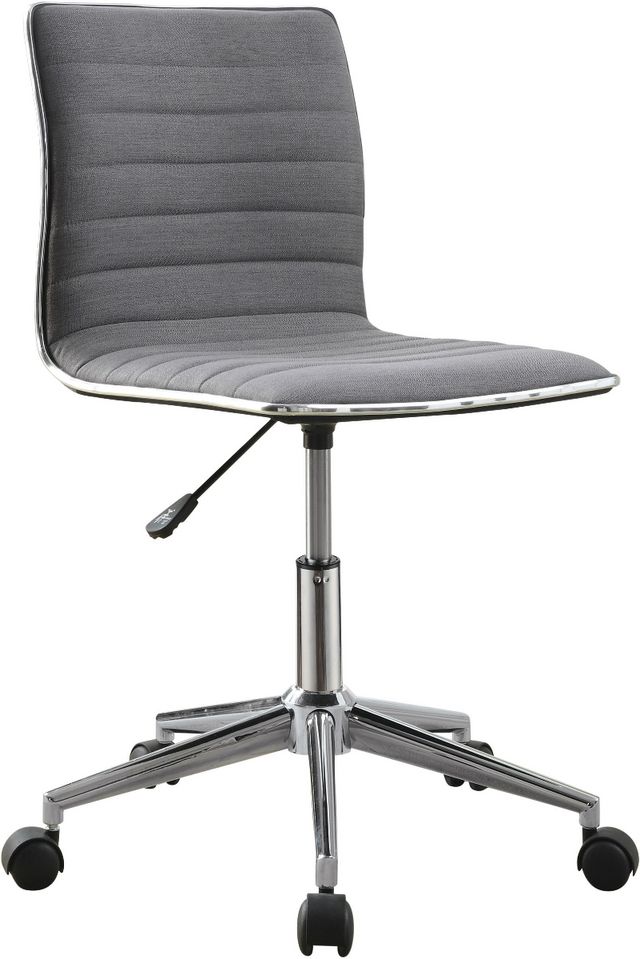 Coaster® Chryses Grey/Chrome Adjustable Height Office Chair-0