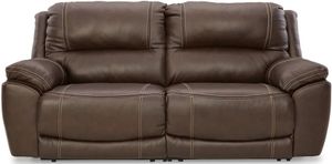 Signature Design by Ashley® Dunleith 2-Piece Chocolate Power Reclining Loveseat