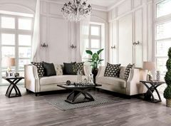 Furniture of America® Aniyah Beige Sofa and Loveseat