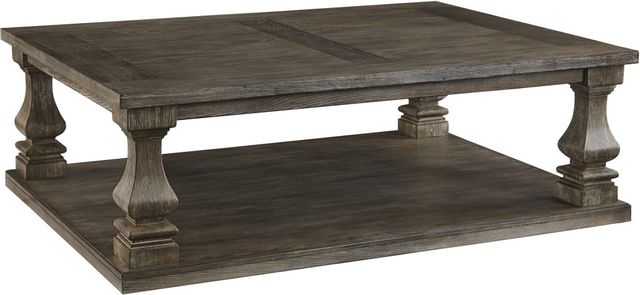 Johnelle Weathered Gray Coffee Table 0