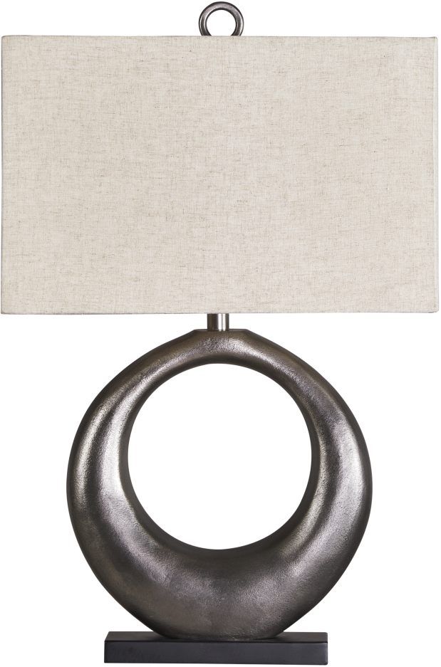 Signature Design by Ashley® Saria Antique Silver Finish Table Lamp