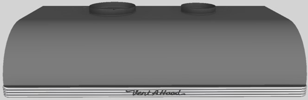 Vent-A-Hood® 42"  Retro Style Under Cabinet Range Hood-Gunsmoke