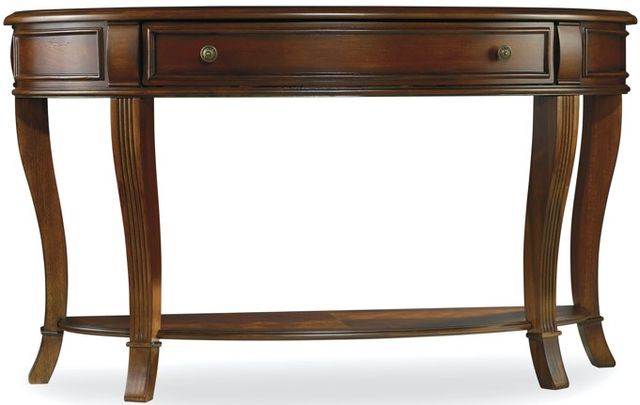Hooker® Furniture Brookhaven Distressed Medium Clear Cherry Console Table-0