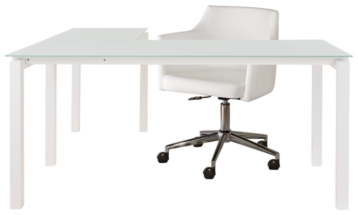 Signature Design by Ashley® Baraga White 2-Piece Home Office Desk Set |  Westside Furniture | Taft, CA