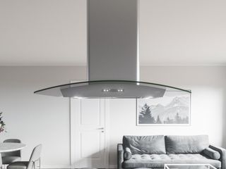 Zephyr Milano 42" Stainless Steel with Glass Canopy Island Range Hood