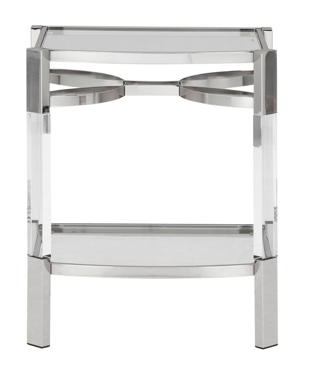 Signature Design by Ashley® Chaseton Clear/Silver Finish Accent Table-2