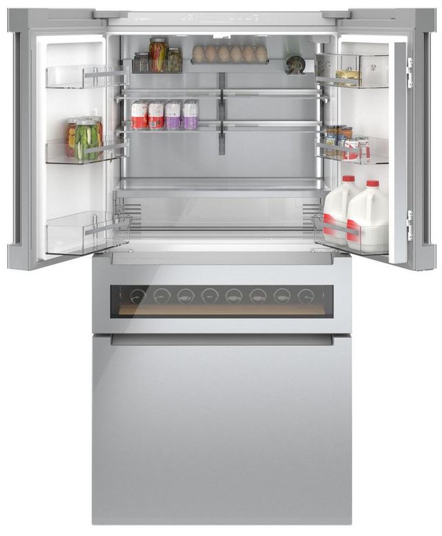 Réfrigérateur à portes françaises à profondeur de comptoir de 36 po Bosch® de 20,5 pi³ - Acier inoxydable 3