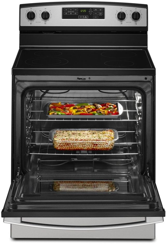 Amana® 30" Black on Stainless Free Standing Electric Range 13