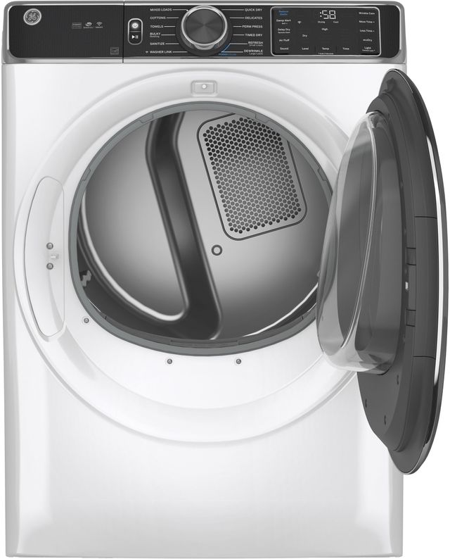 GE® 7.8 Cu. Ft. White Smart Front Load Electric Dryer 15