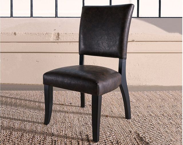 Signature Design by Ashley® Charmond Brown Dining Upholdstered Side Chairs - Set of 2-1
