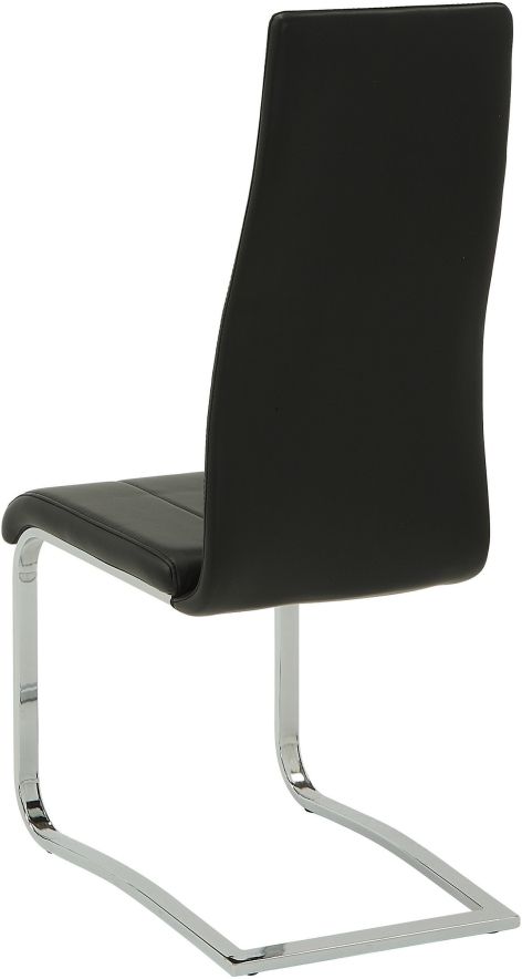 Coaster® Montclair 4-Piece Black/Chrome High Back Dining Chairs-2