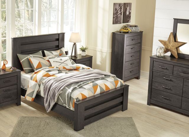 Signature Design by Ashley® Brinxton Charcoal King Panel Bed 4