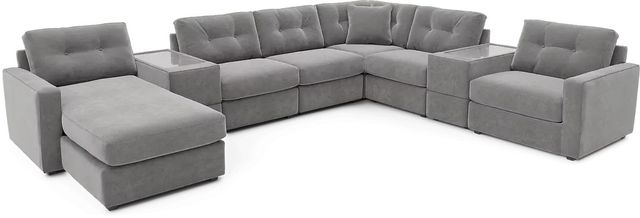 ModularOne Gray LAF Chaise 8 Piece Sectional-3