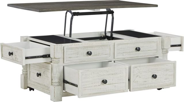 Signature Design by Ashley® Havalance White/Gray Lift-Top Coffee Table-3