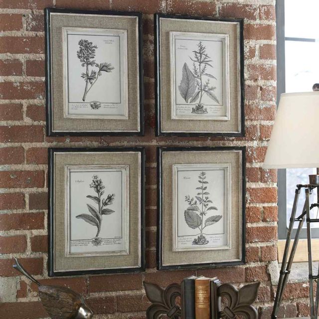 Uttermost® by Grace Feyock Casual Grey Study 4-Piece Black/White Framed Art-1