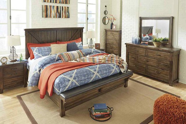 Signature Design by Ashley® Lakeleigh Dark Brown California King Panel Bed 2