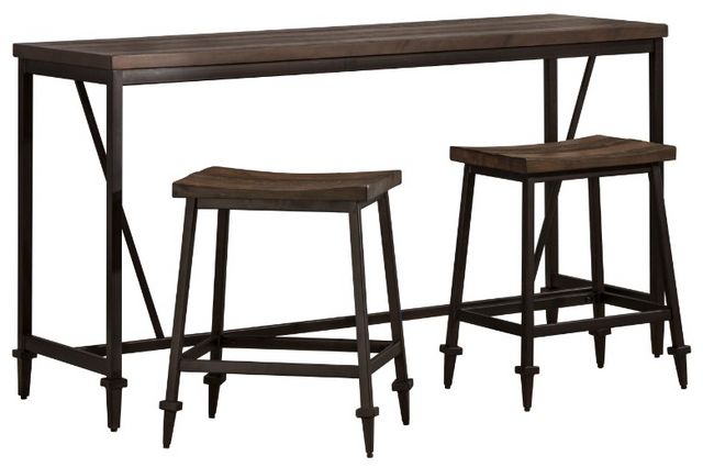 Hillsdale Furniture Trevino 3-Piece Copper Brown/Distressed Walnut Counter Height Dining Set-0
