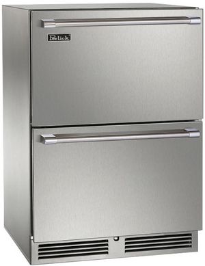 Perlick® Signature Stainless Steel 24" Dual Zone Freezer Drawer