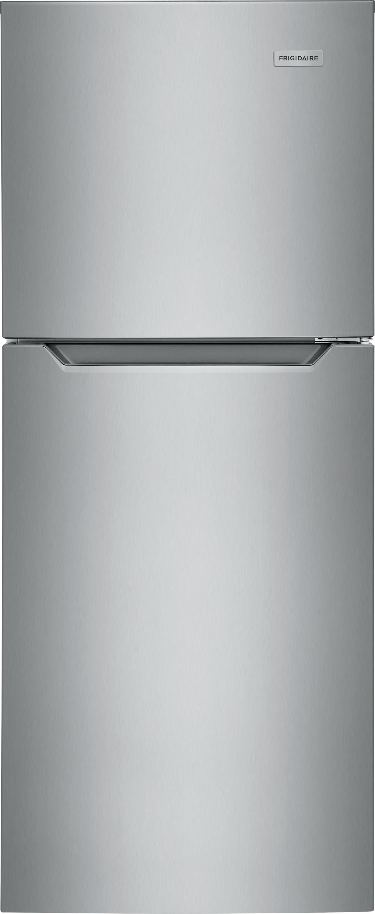 Frigidaire® 10.1 Cu. Ft. Brushed Steel Top Freezer Refrigerator