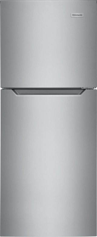 Frigidaire® 10.1 Cu. Ft. Brushed Steel Top Freezer Refrigerator