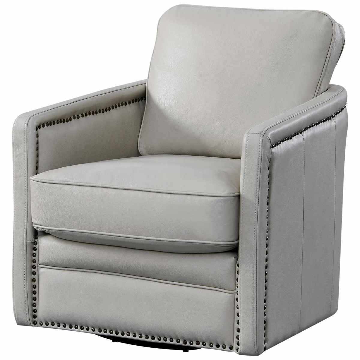 Leather Italia Alto Granite Leather Swivel Chair