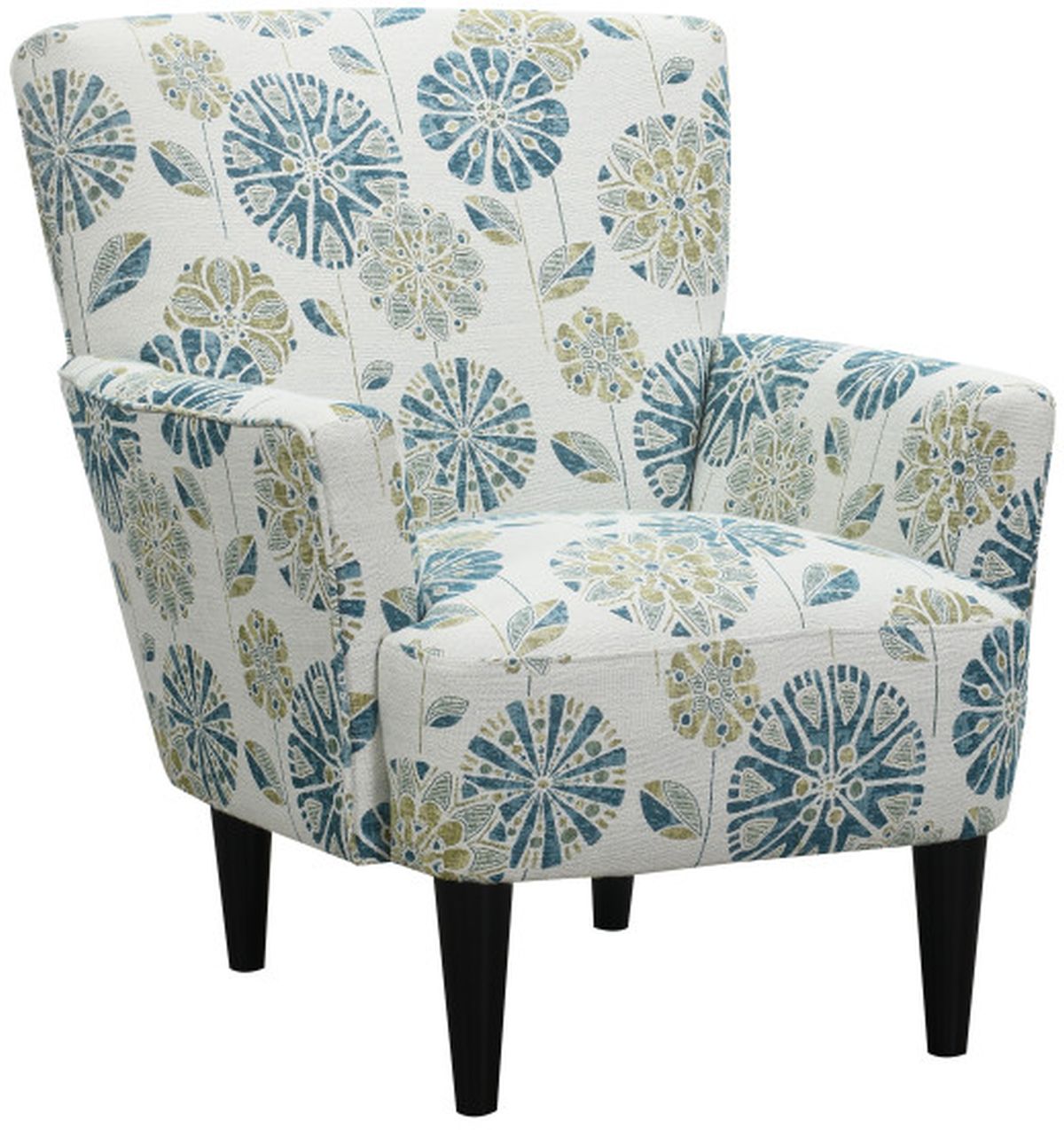 Teal pattern on sale accent chair