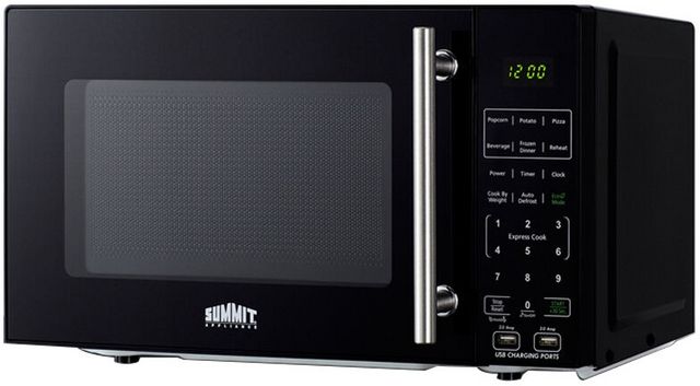 Summit® 0.7 Cu. Ft. Black Countertop Microwave, Fred's Appliance