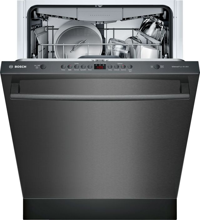 Bosch 100 Series 24" Black Stainless Steel Built In Dishwasher-2