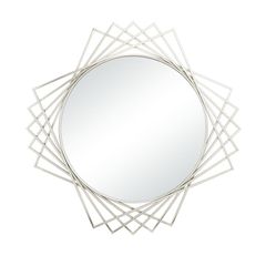 Uma Home Silver metal Contemporary Wall Mirror