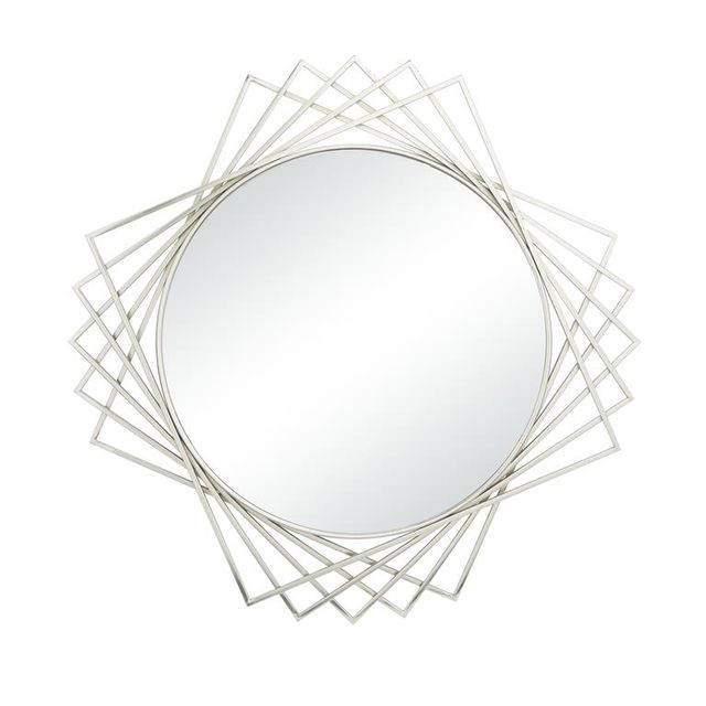 Uma Home Silver metal Contemporary Wall Mirror-0