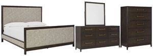 Signature Design by Ashley® Burkhaus 4-Piece Brown California King Panel Bed Set